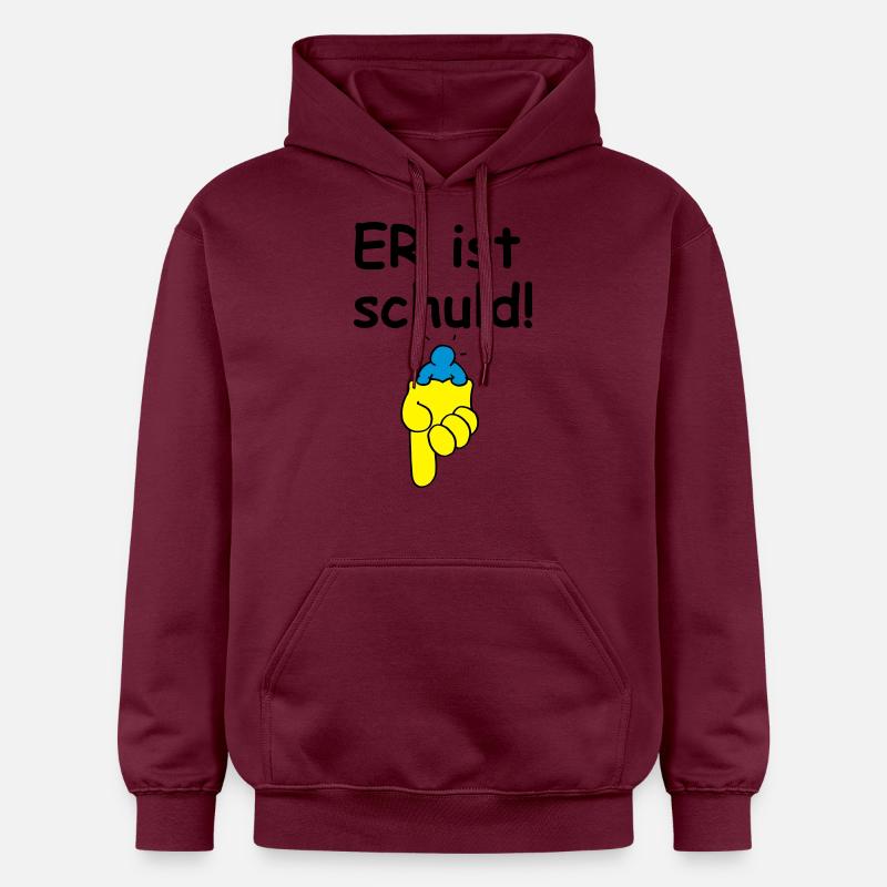 IL est à blâmer! - Sweat à capuche Softstyle® Gildan Unisexe - maroon