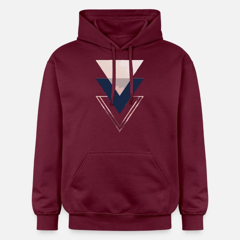 Triangles rose - Sweat à capuche Softstyle® Gildan Unisexe - maroon