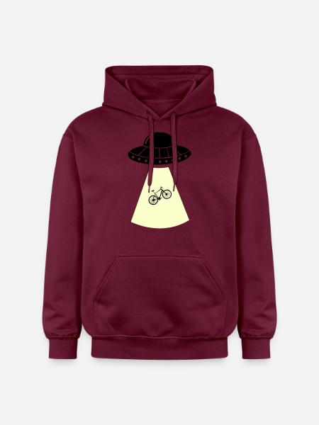 UFO Bicycle - Gildan Unisex Softstyle® Midweight Hoodie - maroon
