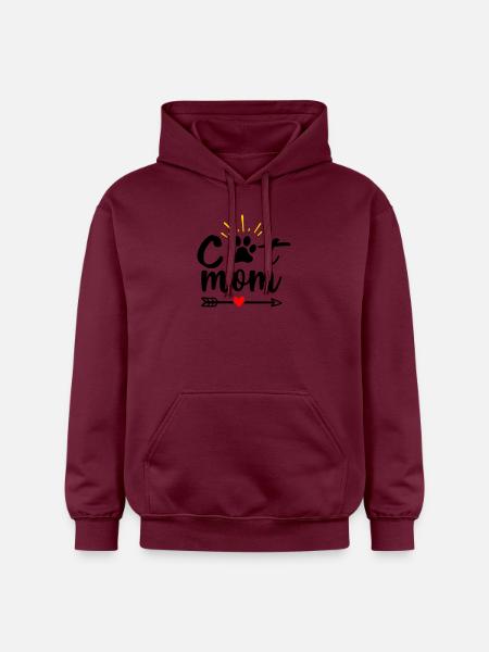 Maman chat - Sweat à capuche Softstyle® Gildan Unisexe - maroon