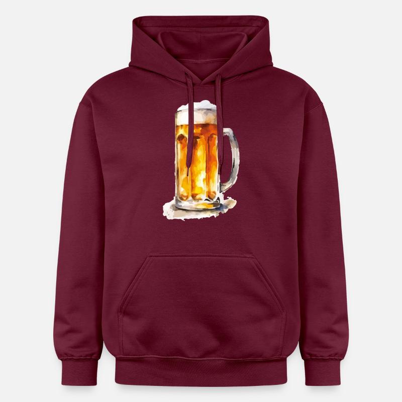 Bière 1 - Sweat à capuche Softstyle® Gildan Unisexe - maroon