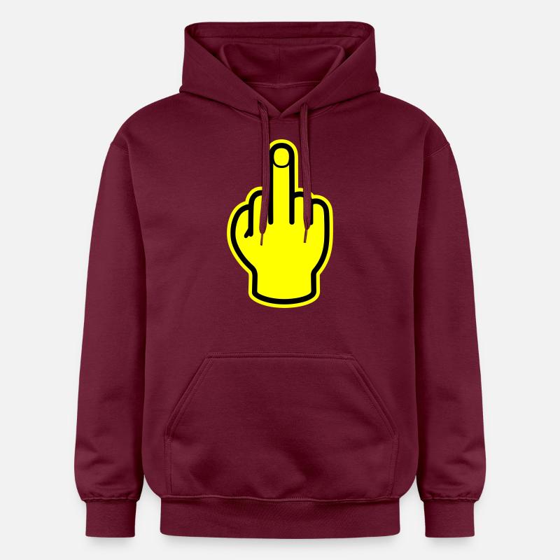 Mittelfinger Hand Provokativ - Gildan Unisex Softstyle® Midweight Hoodie - Maroon