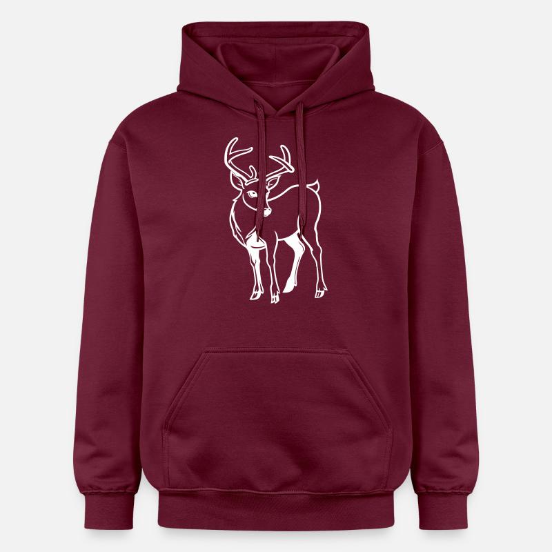 Cerf Cerf Bande dessinée - Sweat à capuche Softstyle® Gildan Unisexe - maroon