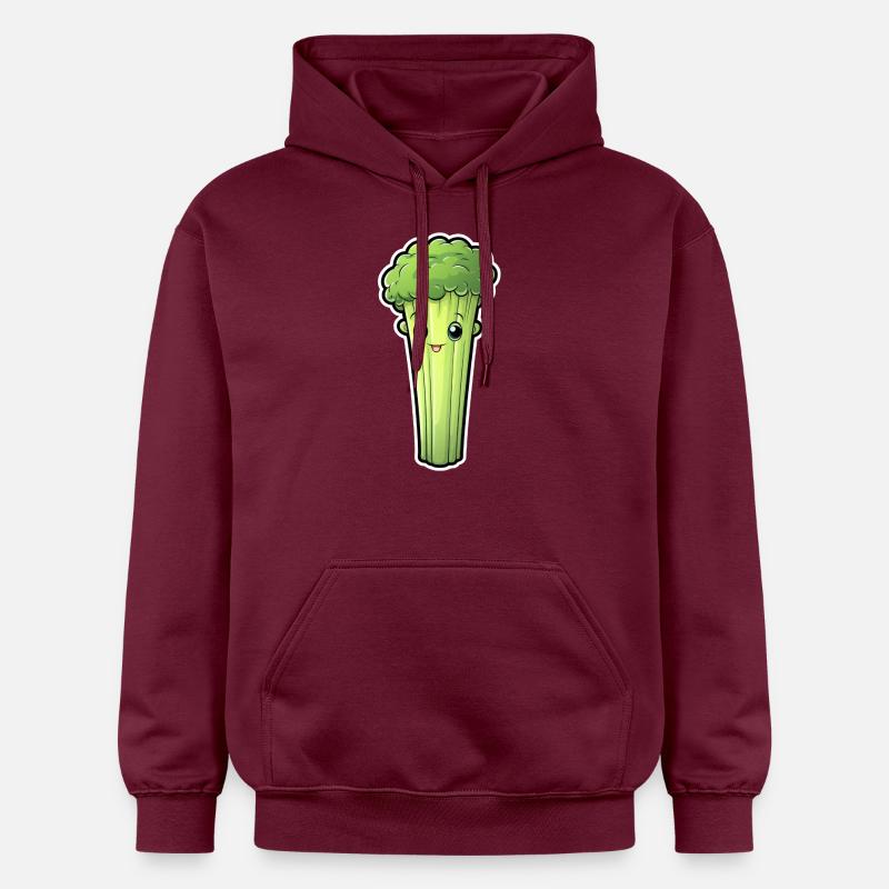 Staudensellerie oder Stangensellerie Kawaii - Gildan Unisex Softstyle® Midweight Hoodie - Maroon