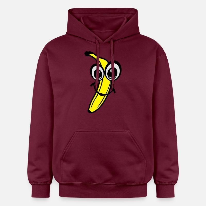 banane fruit smiley 611 - Sweat à capuche Softstyle® Gildan Unisexe - maroon
