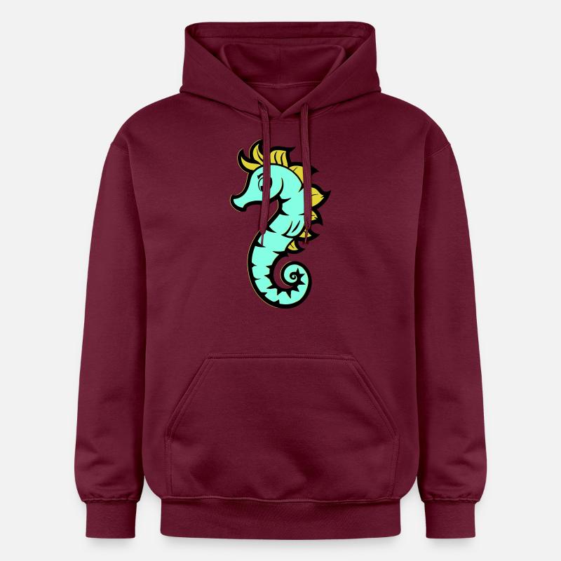 seepferd seepferdchen comic - Gildan Unisex Softstyle® Midweight Hoodie - Maroon