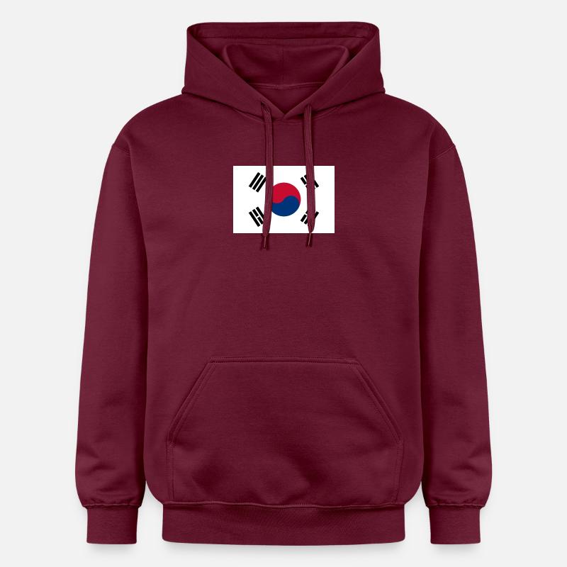 Drapeau national de Corée du Sud - Sweat à capuche Softstyle® Gildan Unisexe - maroon