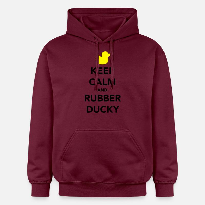 Keep Calm and Rubber Ducky - Sweat à capuche Softstyle® Gildan Unisexe - maroon