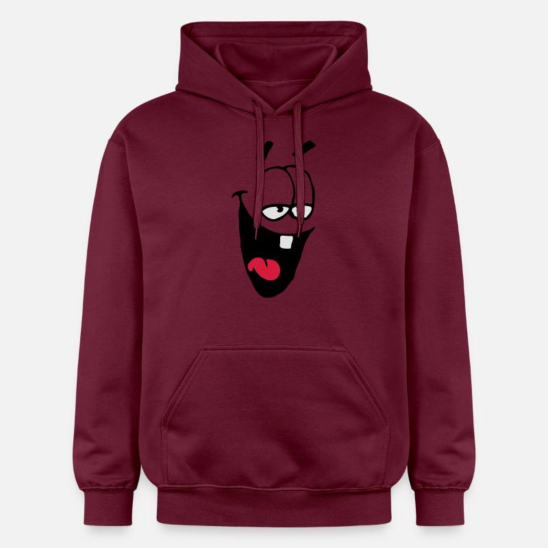 Rire Visage comique Schadenfreude Rire - Sweat à capuche Softstyle® Gildan Unisexe - maroon
