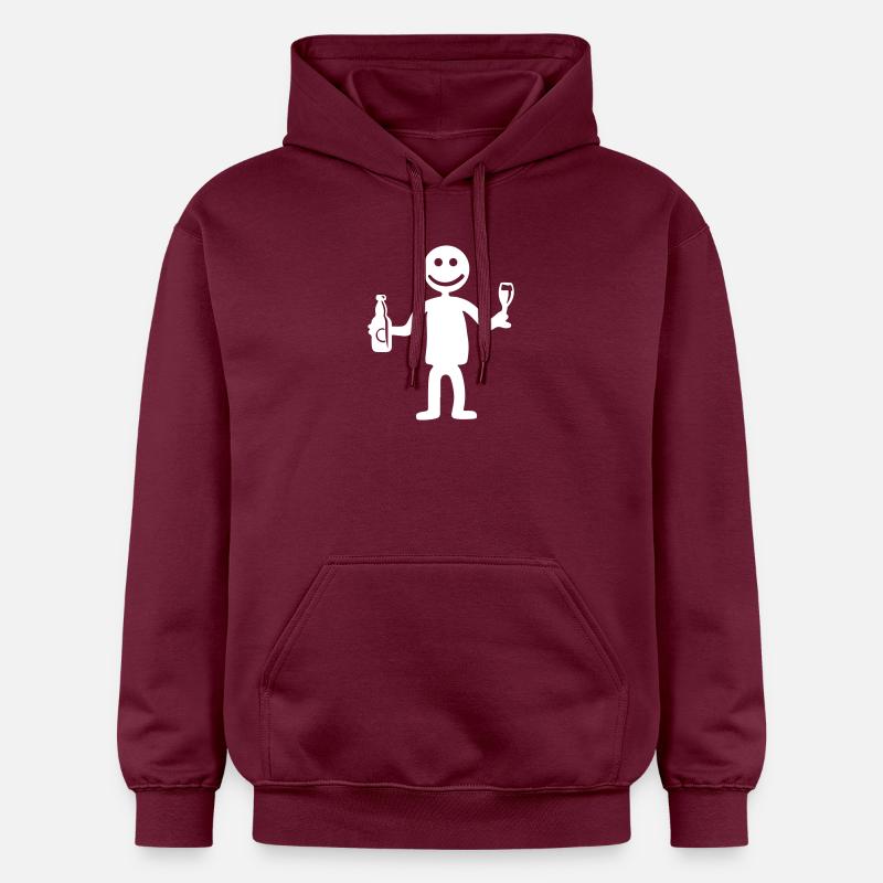 Stick Figure Bière - Sweat à capuche Softstyle® Gildan Unisexe - maroon
