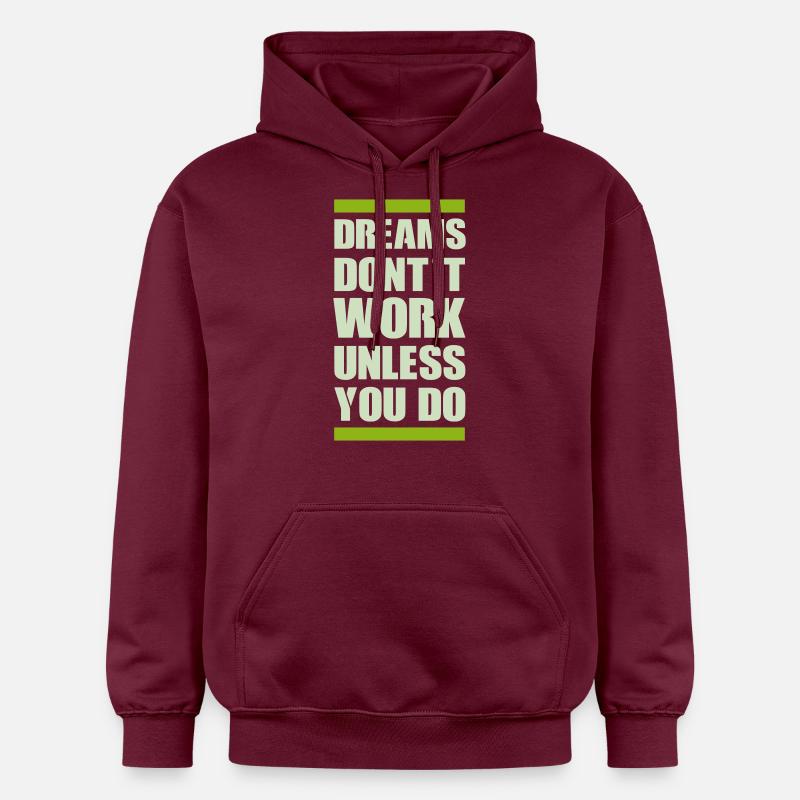 dreams dont work - Gildan Unisex Softstyle® Midweight Hoodie - Maroon