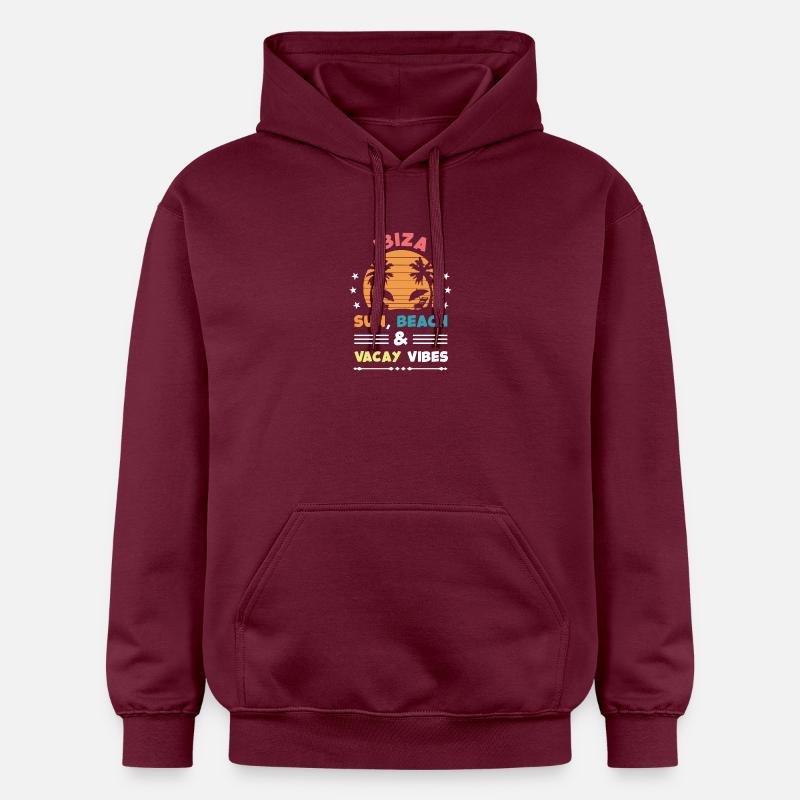 Ambiance estivale à Ibiza - Sweat à capuche Softstyle® Gildan Unisexe - maroon