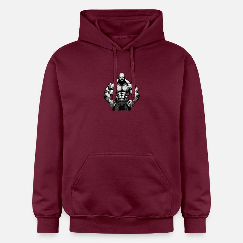 Muscle Beast Workout Bodybuilder - Sweat à capuche Softstyle® Gildan Unisexe - maroon