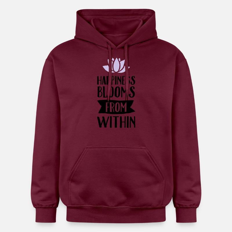 Happiness Blooms From Within - Sweat à capuche Softstyle® Gildan Unisexe - maroon