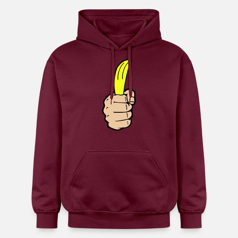 Banane à la main - Sweat à capuche Softstyle® Gildan Unisexe - maroon