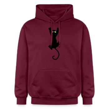 Cat fun - Sweat à capuche Softstyle® Gildan Unisexe - maroon - Devant - Liana (172cm) & Jaron (178cm)