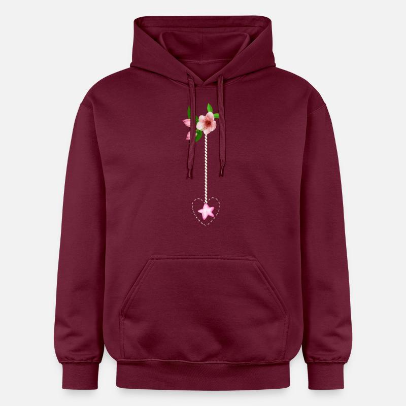 Composition florale - Sweat à capuche Softstyle® Gildan Unisexe - maroon