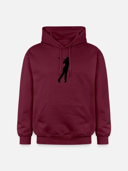 Golfer Woman Silhouette - Gildan Unisex Softstyle® Midweight Hoodie - maroon