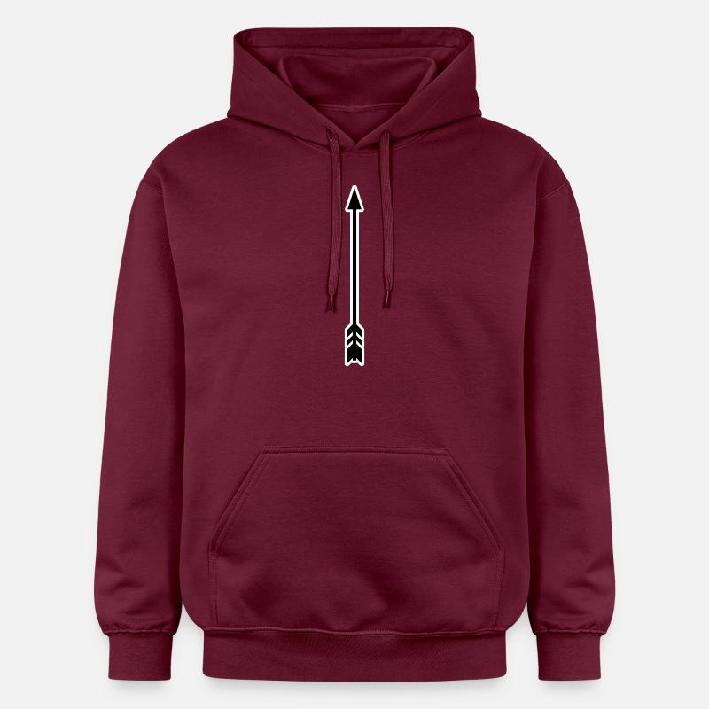 Arrow with Frame Vector - Gildan Unisex Softstyle® Midweight Hoodie - maroon