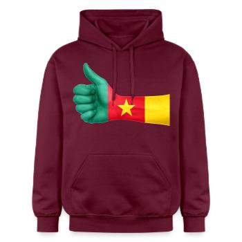 cameroon collection - Gildan Unisex Softstyle® Midweight Hoodie - maroon - Front - Liana (172cm) & Jaron (178cm)