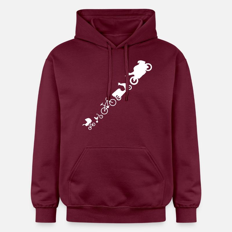 évolution de la moto em582 - Sweat à capuche Softstyle® Gildan Unisexe - maroon