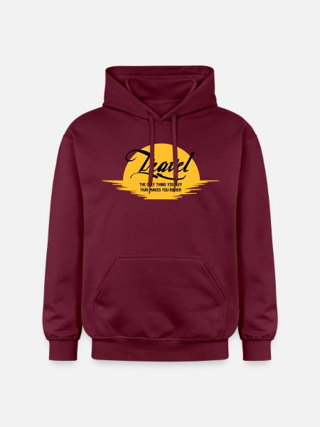 TRAVEL IS - Gildan Unisex Softstyle® Midweight Hoodie - maroon