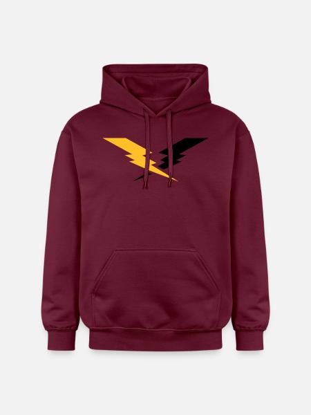 Błyskawica - Bluza z kapturem typu unisex Gildan Softstyle® Midweight - kasztanowy