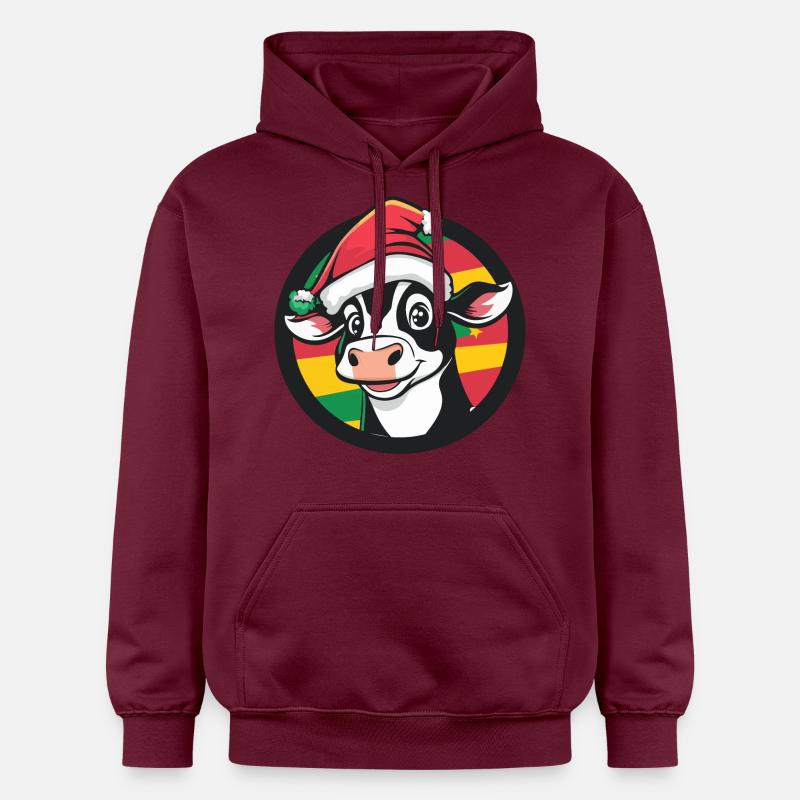 Noël Vache Noël - Sweat à capuche Softstyle® Gildan Unisexe - maroon