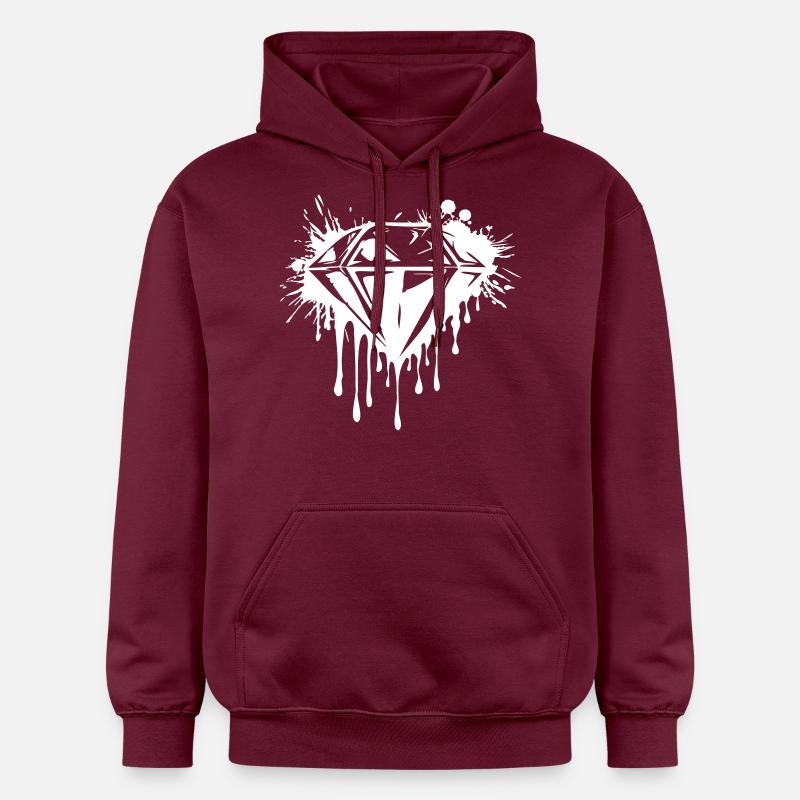 Diamant Pierre précieuse - Sweat à capuche Softstyle® Gildan Unisexe - maroon