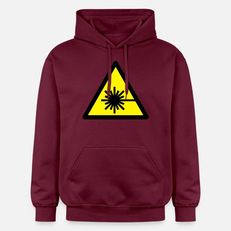 caution_laser_beam_2c - Sweat à capuche Softstyle® Gildan Unisexe - maroon