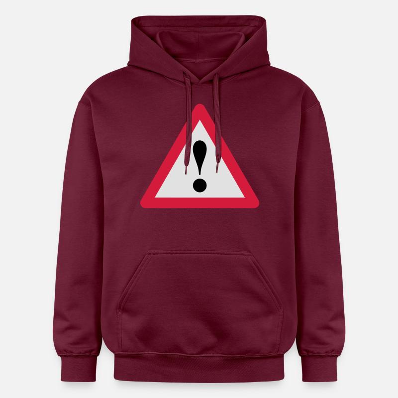 Signe d'exclamation - Sweat à capuche Softstyle® Gildan Unisexe - maroon
