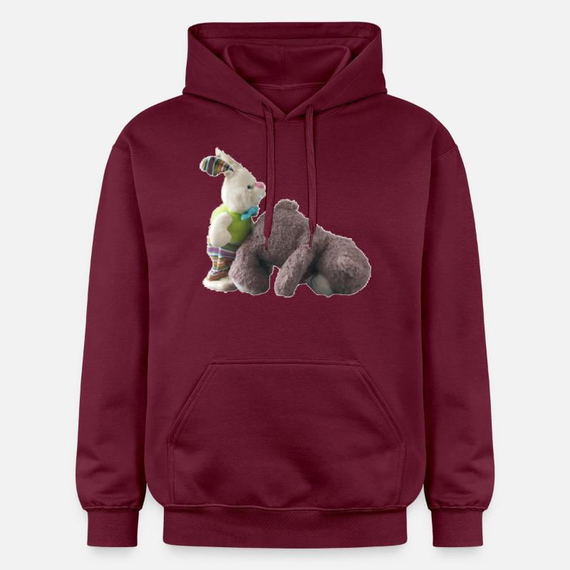 lapin ourson - Sweat à capuche Softstyle® Gildan Unisexe - maroon