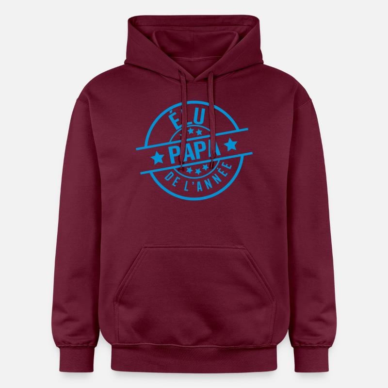 élu papa de l'année - Sweat à capuche Softstyle® Gildan Unisexe - maroon