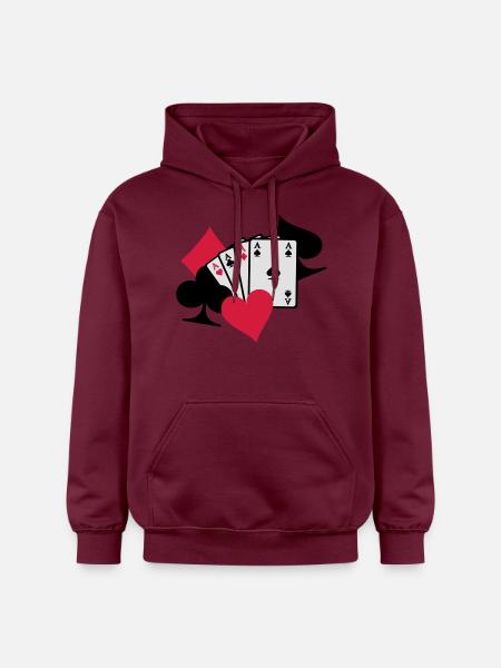 Poker Karten - Gildan Unisex Softstyle® Midweight Hoodie - Maroon