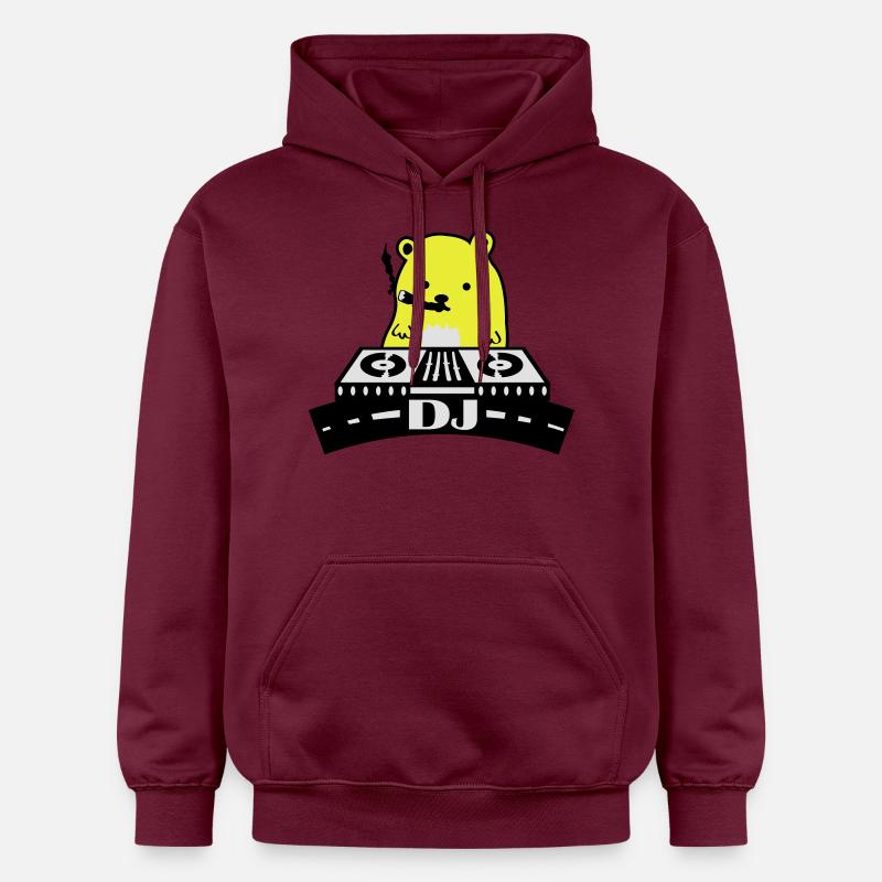 hamster_dj - Sweat à capuche Softstyle® Gildan Unisexe - maroon