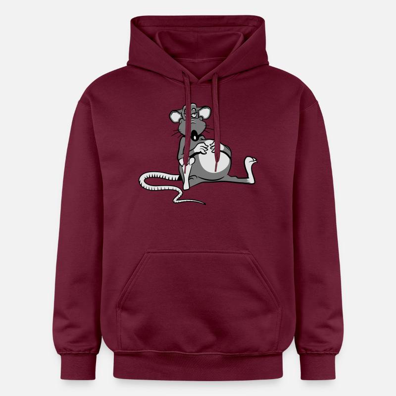 rat fatigué - Sweat à capuche Softstyle® Gildan Unisexe - maroon
