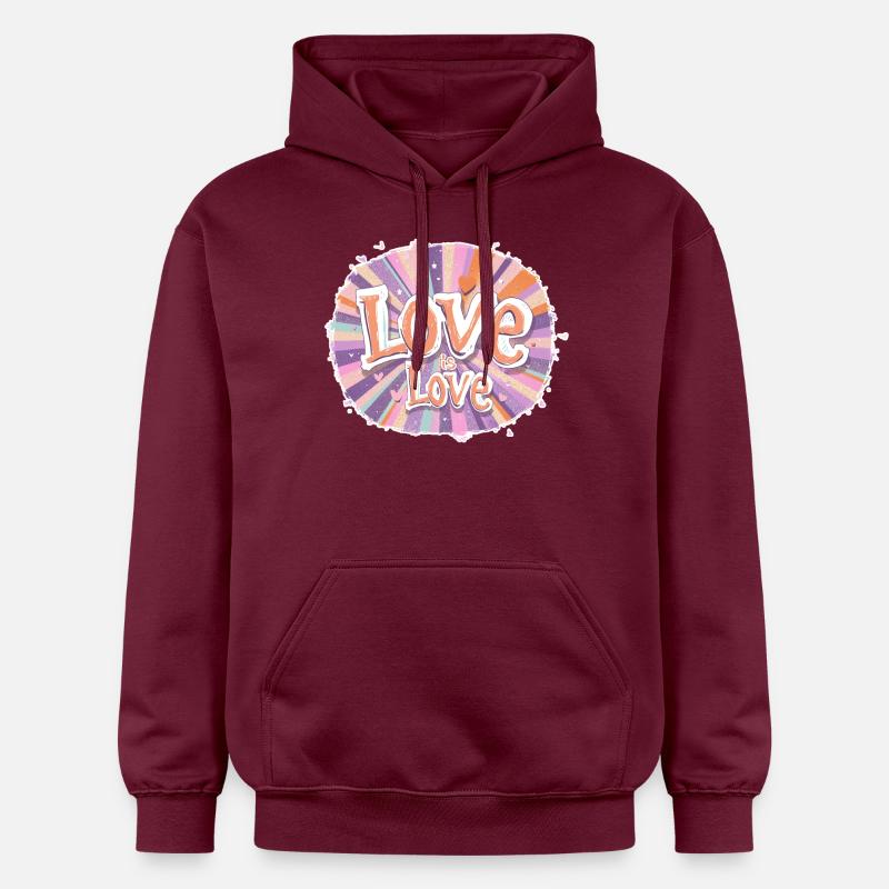 L’amour est l’amour 3 - Sweat à capuche Softstyle® Gildan Unisexe - maroon
