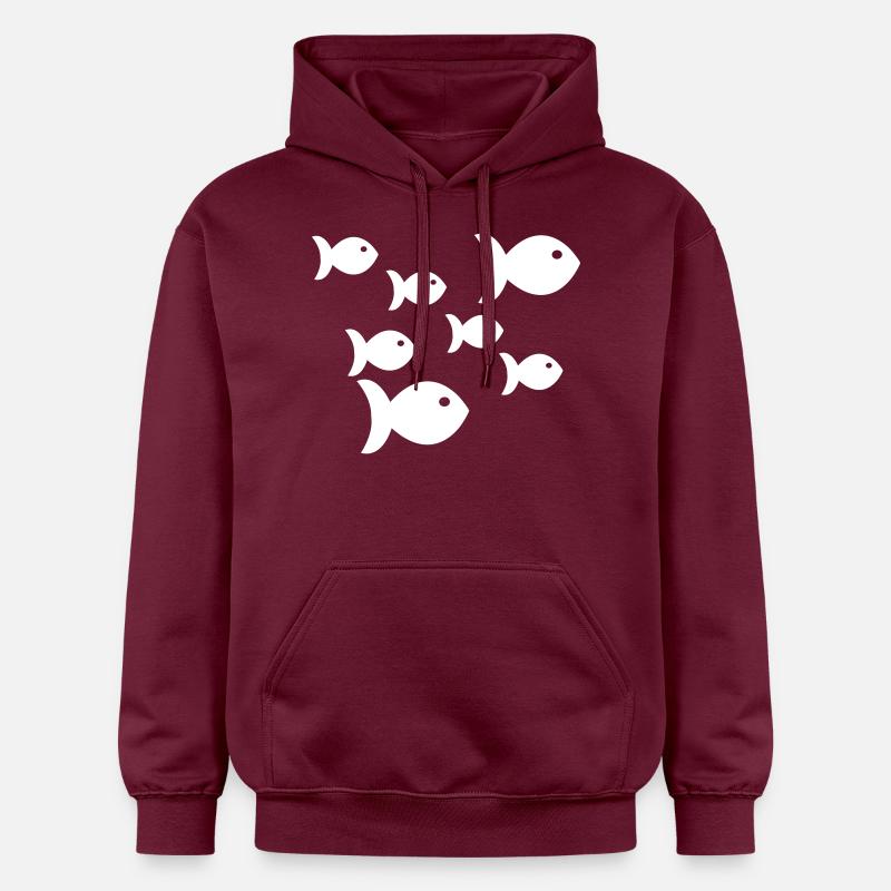 Poissons - Sweat à capuche Softstyle® Gildan Unisexe - maroon