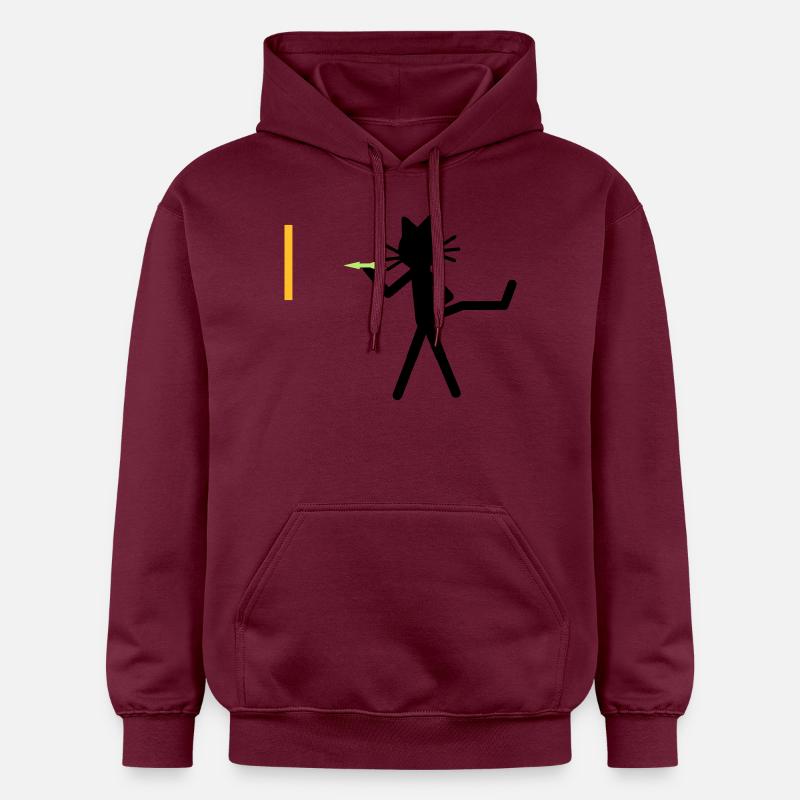 Katze Kittycat dartet - Gildan Unisex Softstyle® Midweight Hoodie - Maroon
