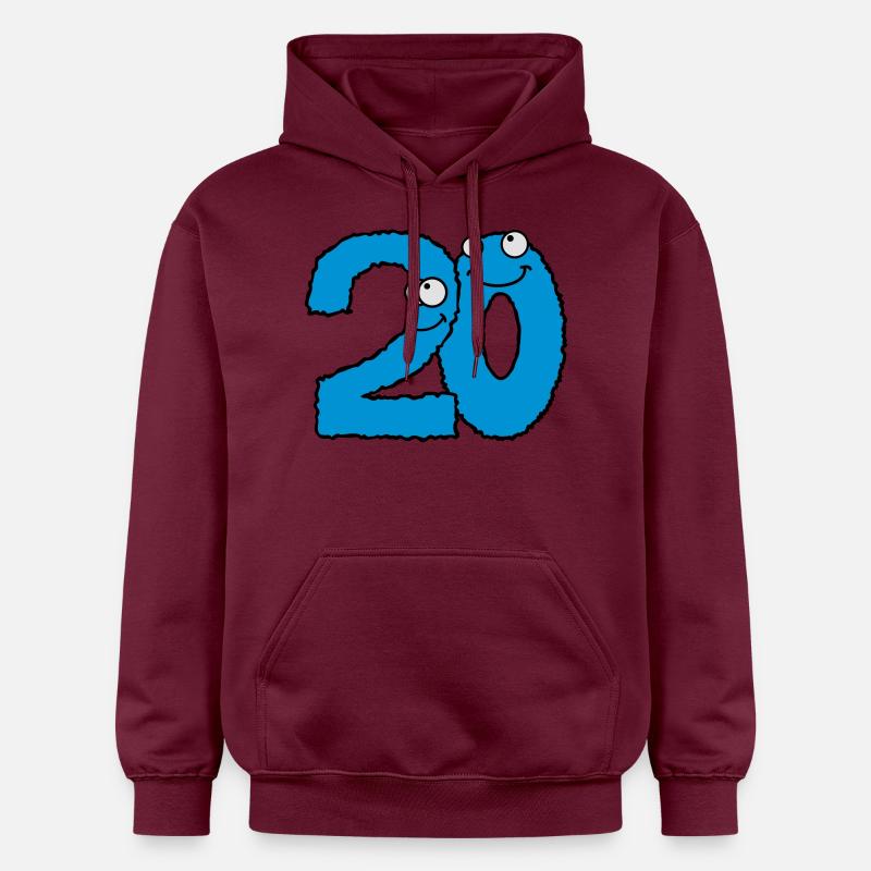 Drôle 20 vingt monstres comiques - Sweat à capuche Softstyle® Gildan Unisexe - maroon