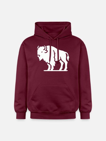 Bison Animal - Gildan Unisex Softstyle® Midweight Hoodie - maroon