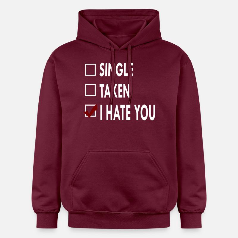 SINGLE HATE - Sweat à capuche Softstyle® Gildan Unisexe - maroon