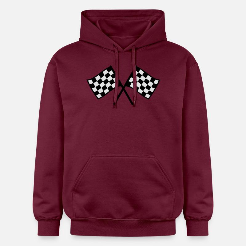 drapeau à damiers - Sweat à capuche Softstyle® Gildan Unisexe - maroon