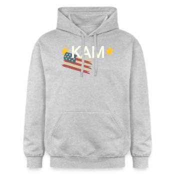 Kam Kosename Kamala - Gildan Unisex Softstyle® Midweight Hoodie - Hellgrau meliert - Vorne - Liana (172cm) & Jaron (178cm)