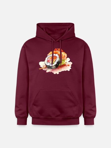 Sushi - Gildan Unisex Softstyle® Midweight Hoodie - Maroon