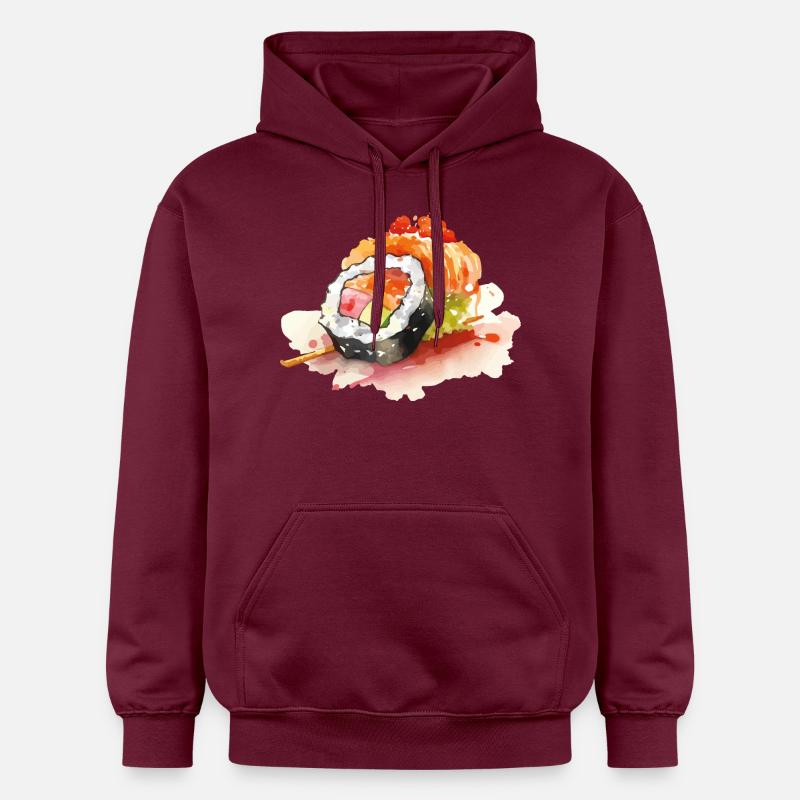 Sushi - Sweat à capuche Softstyle® Gildan Unisexe - maroon