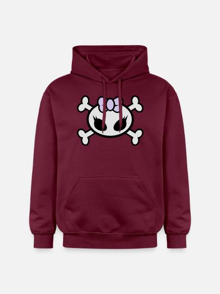 skul kitty - Gildan Unisex Softstyle® Midweight Hoodie - Maroon