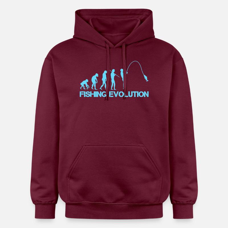 Évolution de la pêche 1 - Sweat à capuche Softstyle® Gildan Unisexe - maroon