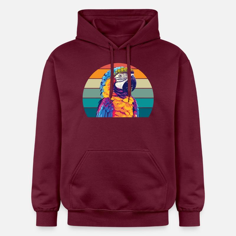 Perroquet Rétro - Sweat à capuche Softstyle® Gildan Unisexe - maroon