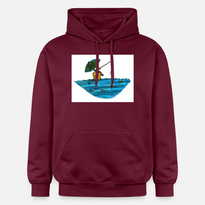 Poisson - Sweat à capuche Softstyle® Gildan Unisexe - maroon